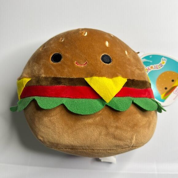 Squishmallows Other - NWT Squishmallow Carl the Cheeseburger 7” Food Series